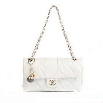 Best Chanel Flap Shoulder Bag 09189 White On Sale